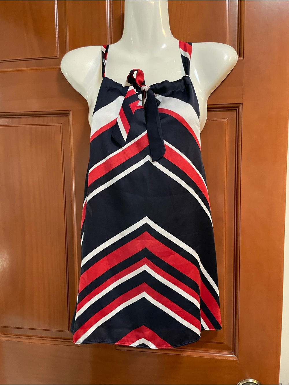 Chaps Navy Label Petite Polyester Top